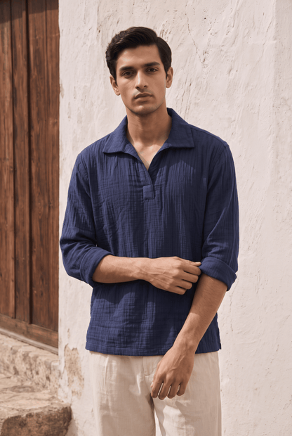 Hong Kong Popover Shirt - Full Sleeves