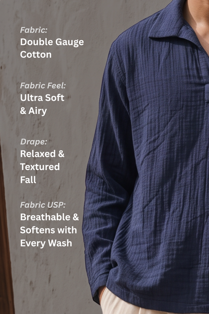 Hong Kong Popover Shirt - Full Sleeves