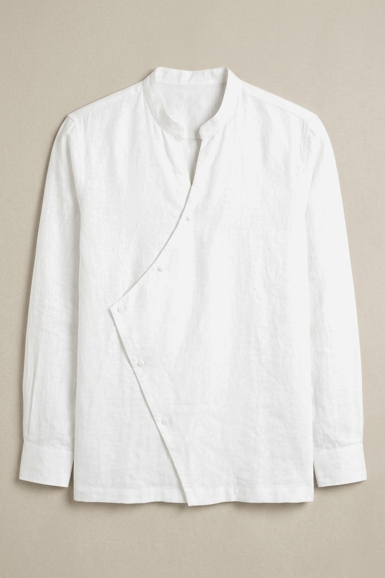 Osaka Kimono Cotton Linen Shirt - White